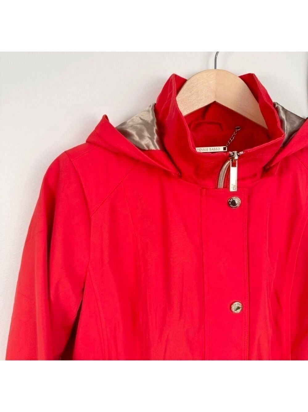 Women's Softshell Jacket Dennis Basso Coral Size XS Oversized New NWT - Picture 3 of 12